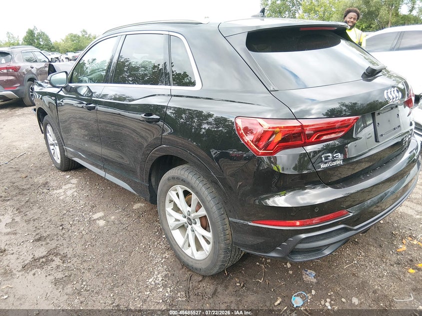 Vin: wa1decf38n1071318, lot: 46184136, audi q3 premium 45 tfsi s line quattro tiptronic 20223