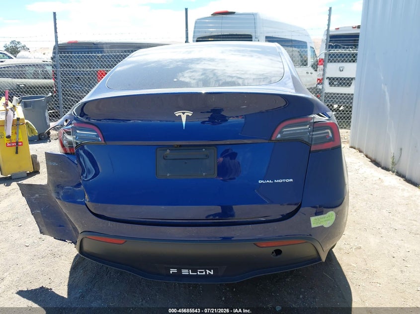 2023 Tesla Model Y Awd/Long Range Dual Motor All-Wheel Drive VIN: 7SAYGDEE3PF854344 Lot: 45685543