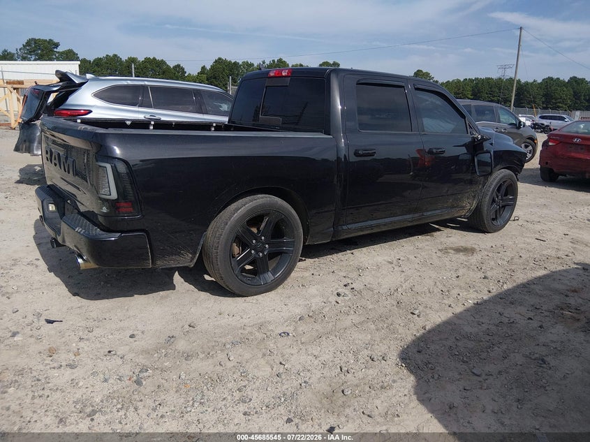 Vin: 1c6rr6mt9hs683182, lot: 46184154, ram 1500 night  4x2 5'7 box 20174