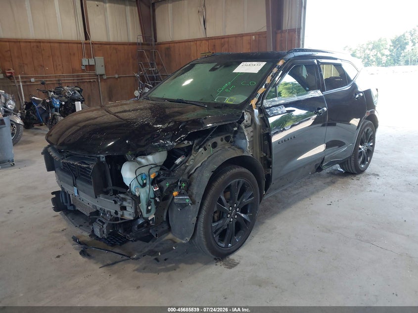 Vin: 3gnkbkrs9ms500120, lot: 46184448, chevrolet blazer awd rs 20212