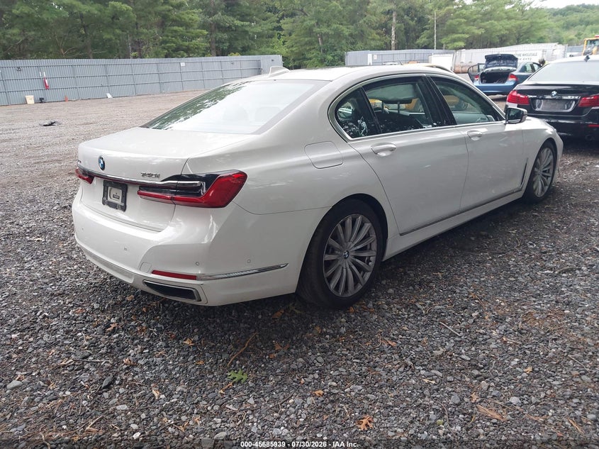 Vin: wba7t4c04nch07889, lot: 46184548, bmw 740 i xdrive 20224