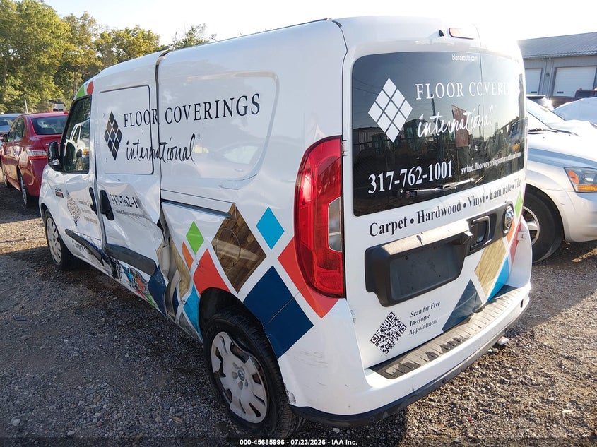 Vin: zfberfbt8g6b14105, lot: 46184605, ram promaster city tradesman slt 20163