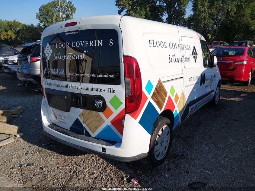 Vin: zfberfbt8g6b14105, lot: 46184605, ram promaster city tradesman slt 20164