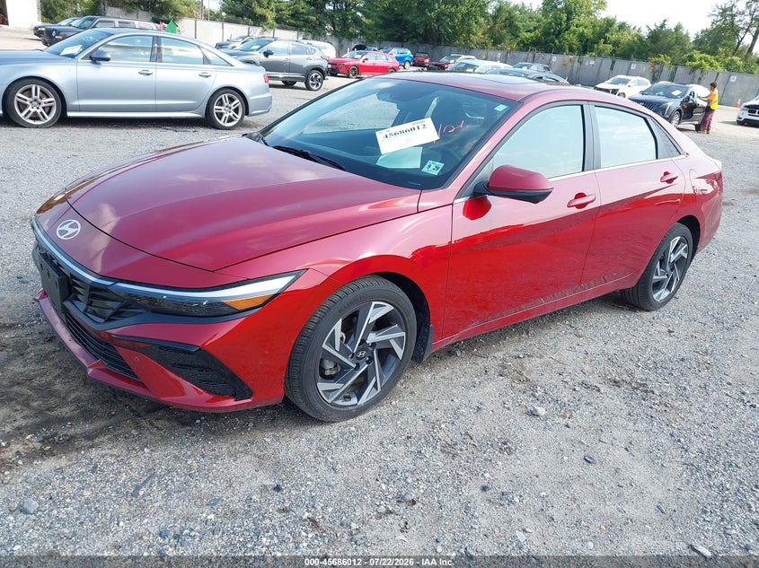 Vin: kmhlp4dg5ru813214, lot: 46184621, hyundai elantra limited 20242