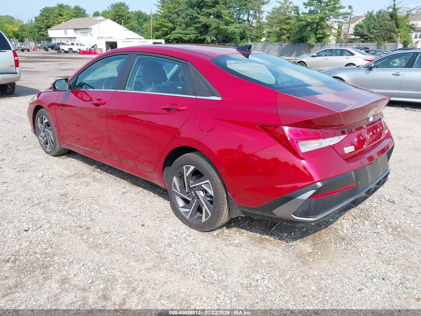 Vin: kmhlp4dg5ru813214, lot: 46184621, hyundai elantra limited 20243