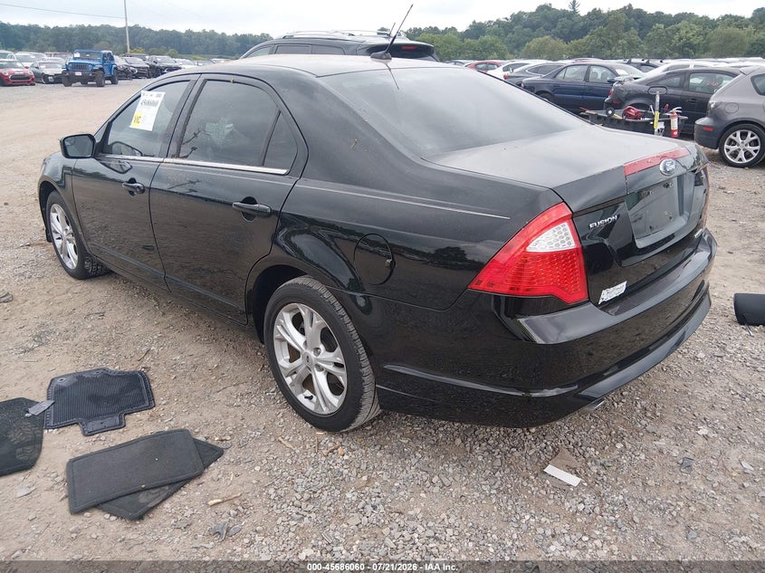 Vin: 3fahp0hgxcr170702, lot: 46184669, ford fusion se 20123