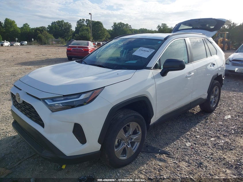2024 Toyota Rav4 Hybrid Le, Rear, IAAI, VIN 2T3LWRFV8RW237878 — photo 2