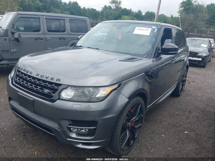 Vin: salws2pf6ga594357, lot: 46184834, land rover range rover sport 3.0l v6 supercharged hse 20162