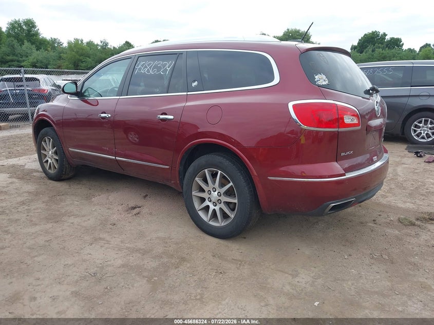 Vin: 5gakvbkd7gj336496, lot: 46184933, buick enclave leather 20163