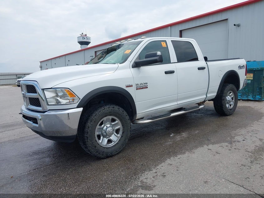 Vin: 3c6ur5cj5jg109616, lot: 46184937, ram 2500 tradesman  4x4 6'4 box 20182