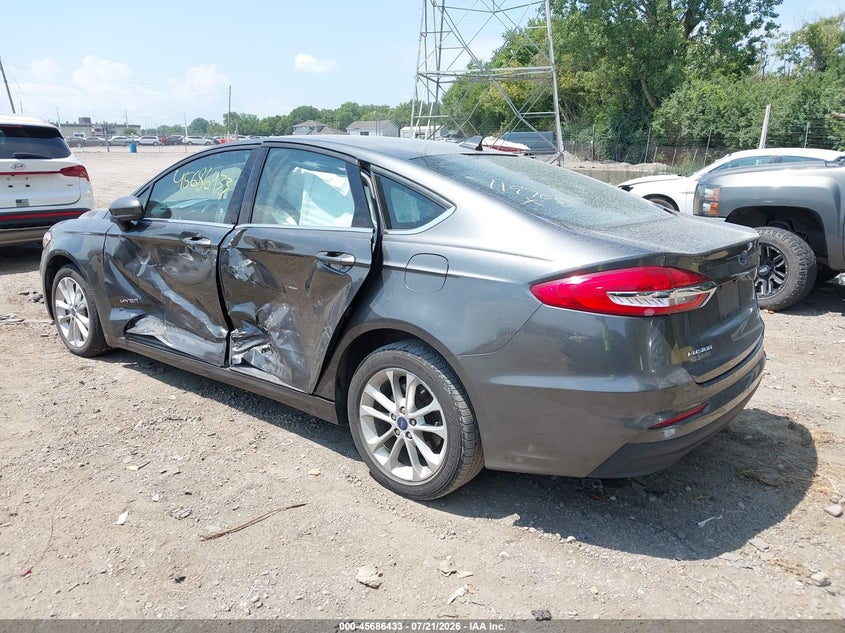 Vin: 3fa6p0luxkr119705, lot: 46185043, ford fusion hybrid se 20193