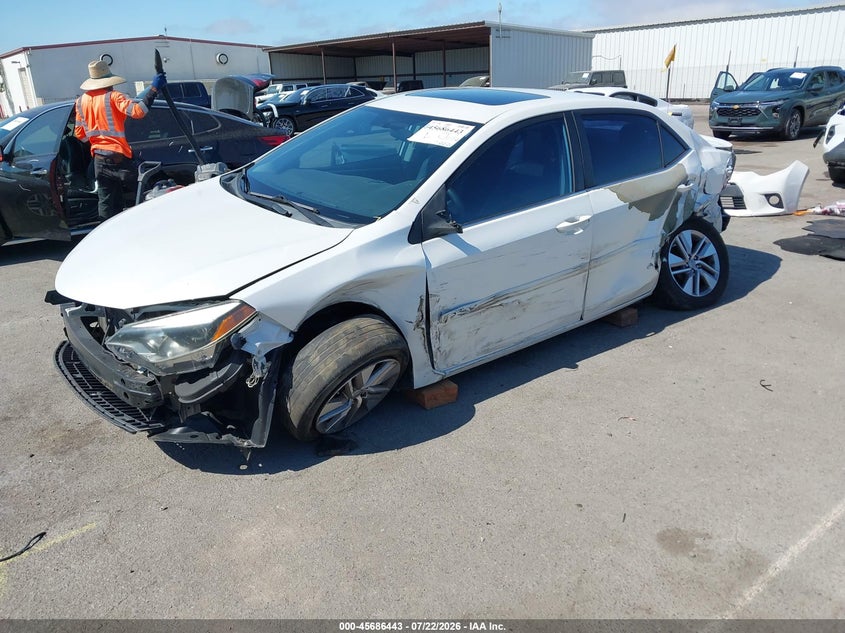 2014 Toyota Corolla, Левый бок, IAAI, VIN 5YFBPRHE8EP108520 — фото 2