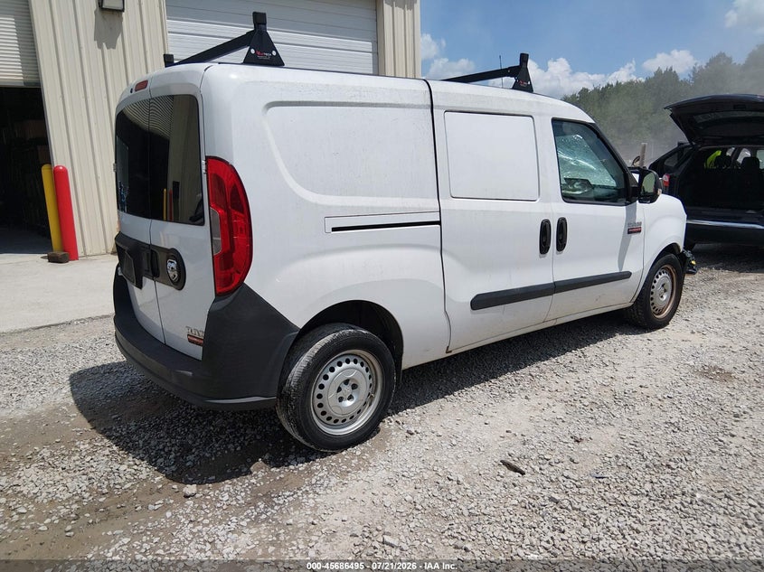 Vin: zfberfat2g6b72924, lot: 46185103, ram promaster city tradesman 20164