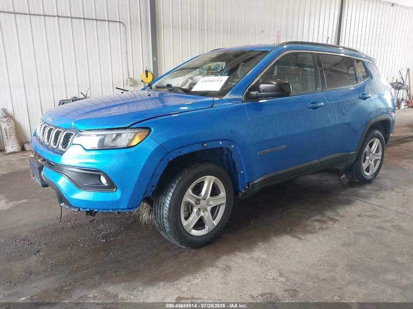 Vin: 3c4njdbnxpt532615, lot: 46185123, jeep compass latitude 4x4 20232