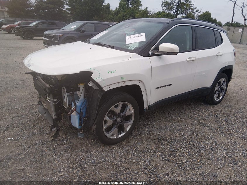 Vin: 3c4njdcb3mt544914, lot: 46185155, jeep compass limited 4x4 20212