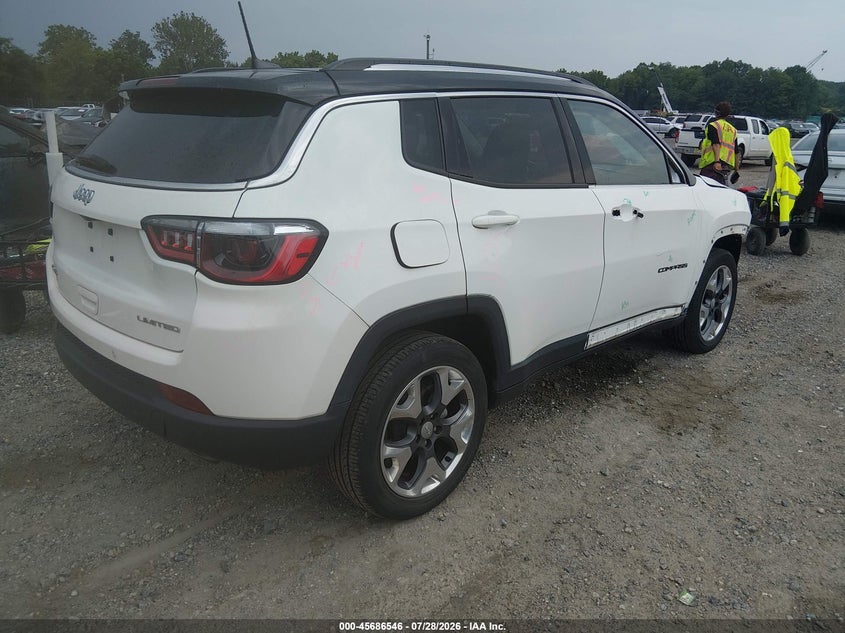 Vin: 3c4njdcb3mt544914, lot: 46185155, jeep compass limited 4x4 20214