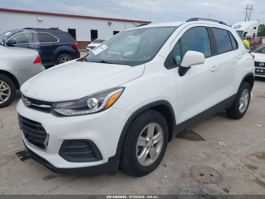 Vin: kl7cjlsb6mb312616, lot: 46185278, chevrolet trax fwd lt 20212