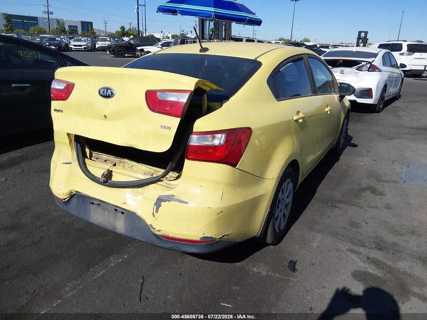 Vin: knadm4a38g6675170, lot: 46185345, kia rio lx 20164