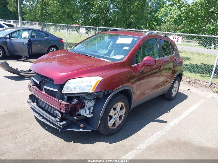 2016 Chevrolet Trax Lt, Front End, IAAI, VIN 3GNCJPSB4GL185790 — photo 2