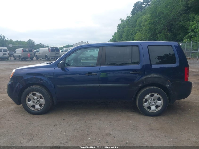 2013 Honda Pilot Lx VIN: 5FNYF4H21DB006685 Lot: 45686963