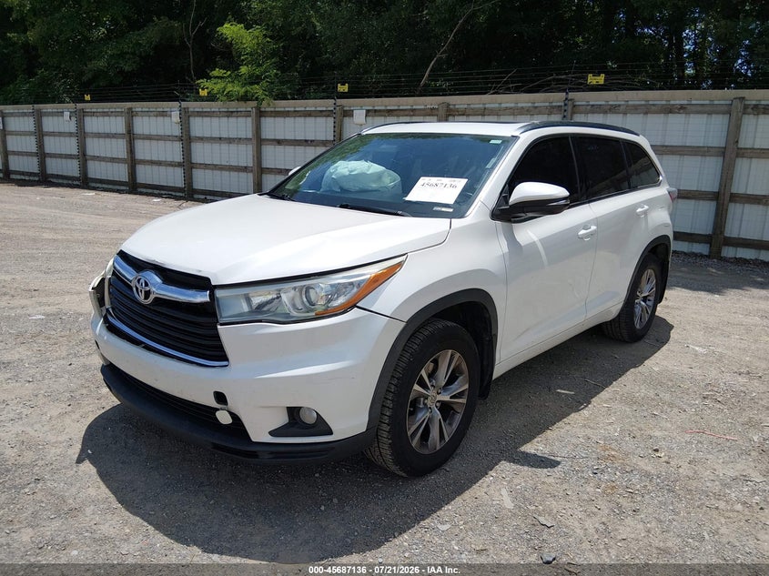 2015 Toyota Highlander, Удар спереди, IAAI, VIN 5TDKKRFH0FS078000 — фото 2
