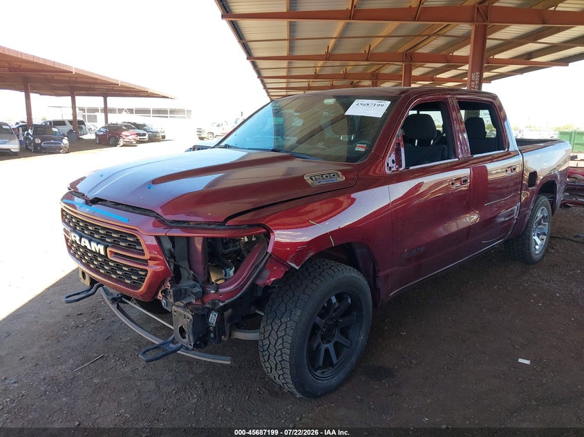 Vin: 1c6rrffg1nn421036, lot: 46185808, ram 1500 big horn  4x4 5'7 box 20222