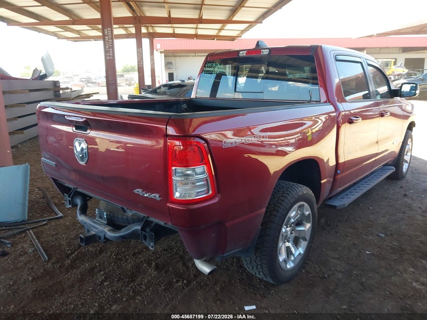 Vin: 1c6rrffg1nn421036, lot: 46185808, ram 1500 big horn  4x4 5'7 box 20224