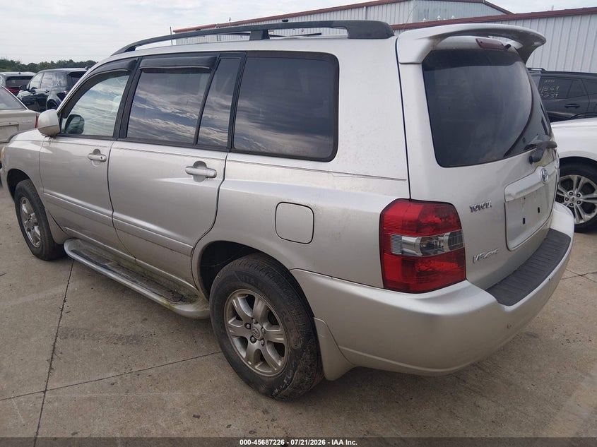 2007 Toyota Highlander 3Rd Row VIN: JTEEP21AX70219123 Lot: 45687226
