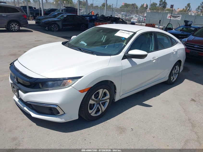 Vin: 2hgfc2f68kh604453, lot: 46185967, honda civic lx 20192