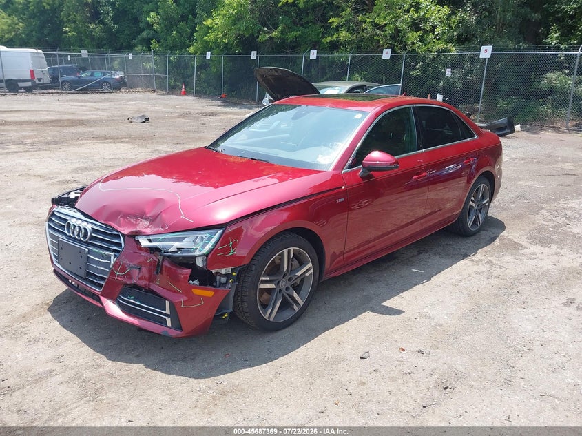 Vin: wauenbf45ja128689, lot: 46185978, audi a4 2.0t premium 20182