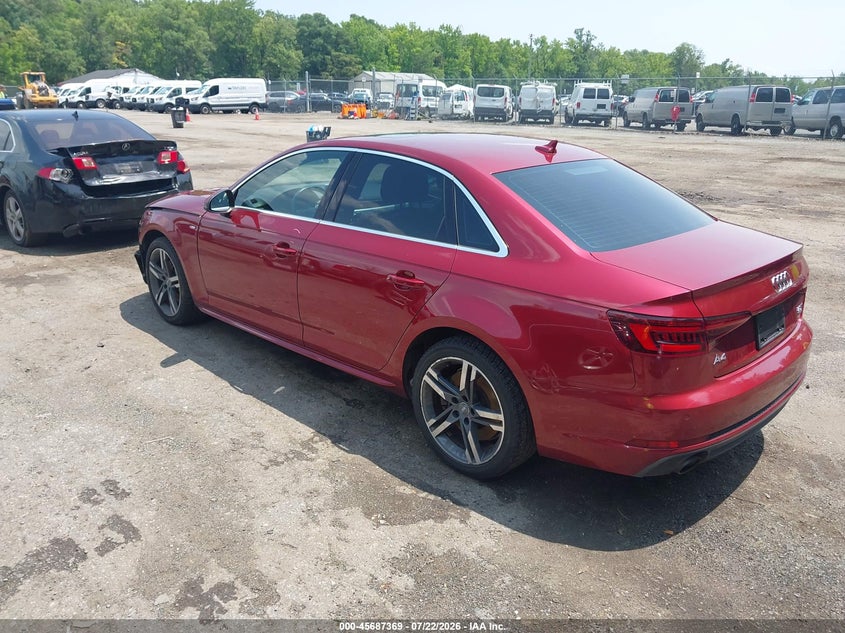 Vin: wauenbf45ja128689, lot: 46185978, audi a4 2.0t premium 20183