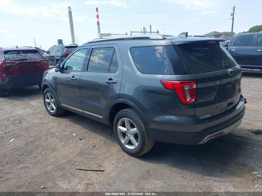 Vin: 1fm5k8d86hgd64808, lot: 46186060, ford explorer xlt 20173