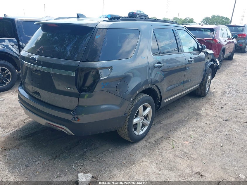 Vin: 1fm5k8d86hgd64808, lot: 46186060, ford explorer xlt 20174