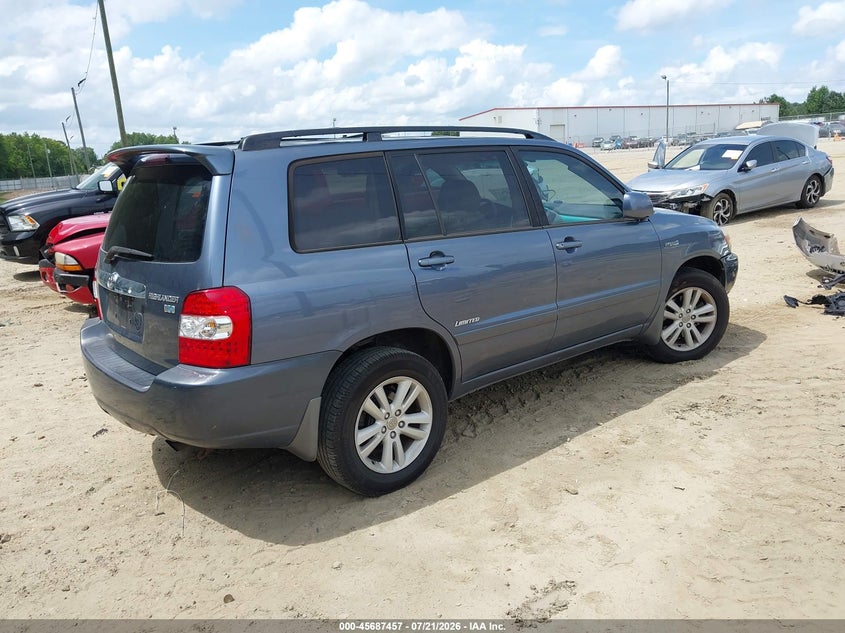 2006 Toyota Highlander Hybrid Limited V6 VIN: JTEDW21AX60011823 Lot: 45687457