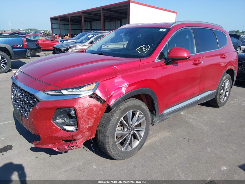 2020 Hyundai Santa Fe Sel, Left Front, IAAI, VIN 5NMS3CAD3LH202970 — photo 2