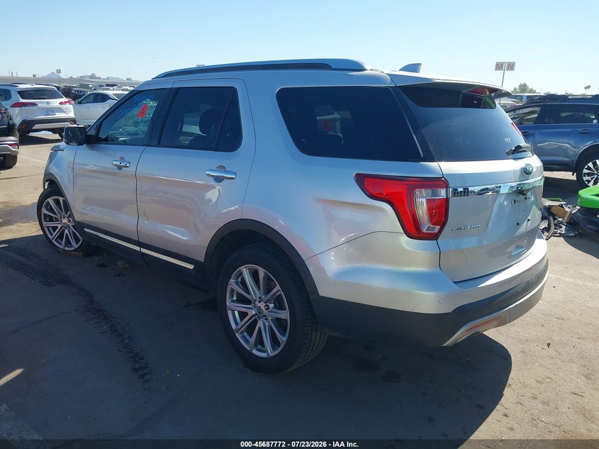 Vin: 1fm5k7f85hgd90226, lot: 46186379, ford explorer limited 20173