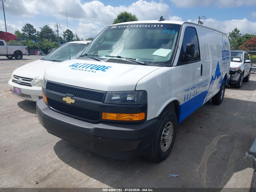 Vin: 1gcwgbf77n1280295, lot: 46186400, chevrolet express cargo rwd 2500 extended wheelbase wt 20222