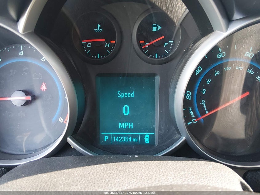2012 Chevrolet Cruze 1Lt VIN: 1G1PF5SC0C7367891 Lot: 45687857