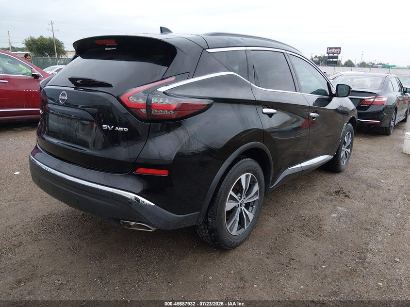 Vin: 5n1az2bs3pc117452, lot: 46186539, nissan murano sv intelligent awd 20234