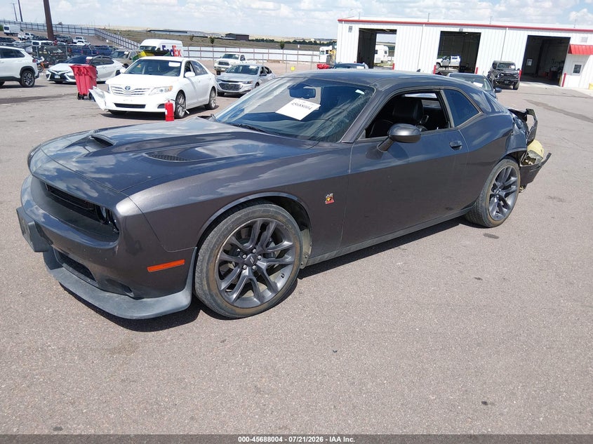 Vin: 2c3cdzfj4lh196423, lot: 46186611, dodge challenger r/t scat pack 20202