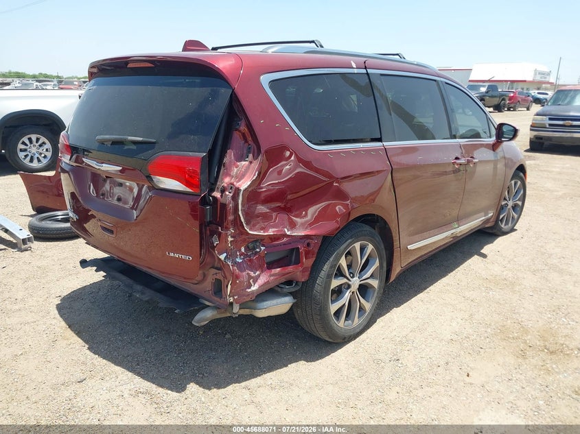 Vin: 2c4rc1gg6hr668782, lot: 46186678, chrysler pacifica limited 20174