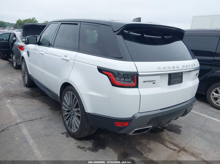 Vin: salwr2suxla896407, lot: 46186705, land rover range rover sport hse mhev 20203