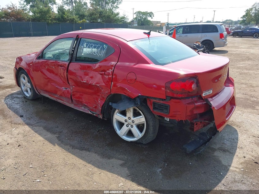 Vin: 1c3cdzab7dn535359, lot: 46186814, dodge avenger se 20133