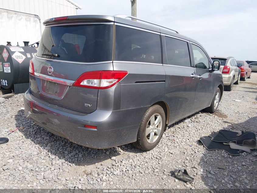 Vin: jn8ae2kp1h9166891, lot: 46186827, nissan quest sv 20174