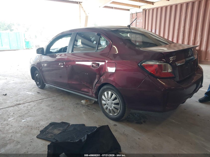 Vin: ml32fufj2nhf06300, lot: 46186858, mitsubishi mirage g4 es 20223