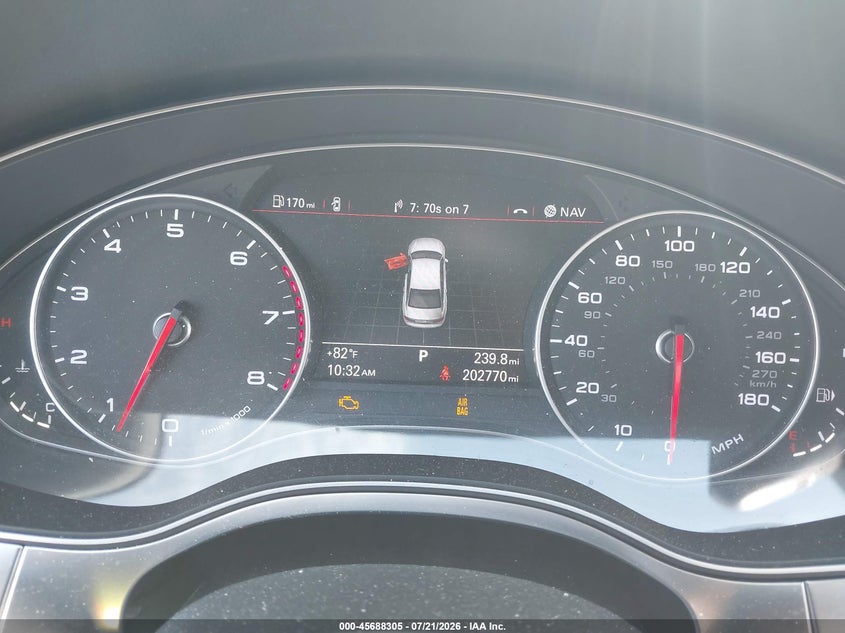 2012 Audi A6 3.0T Premium Plus VIN: WAUGGAFC2CN158474 Lot: 45688305