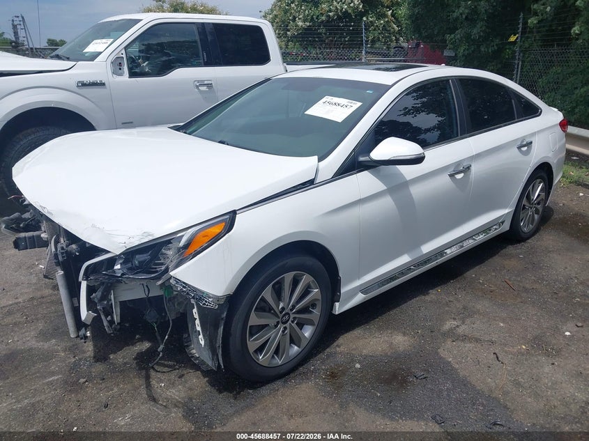 2017 Hyundai Sonata, Удар спереду, IAAI, VIN 5NPE34AF5HH530163 — фото 2
