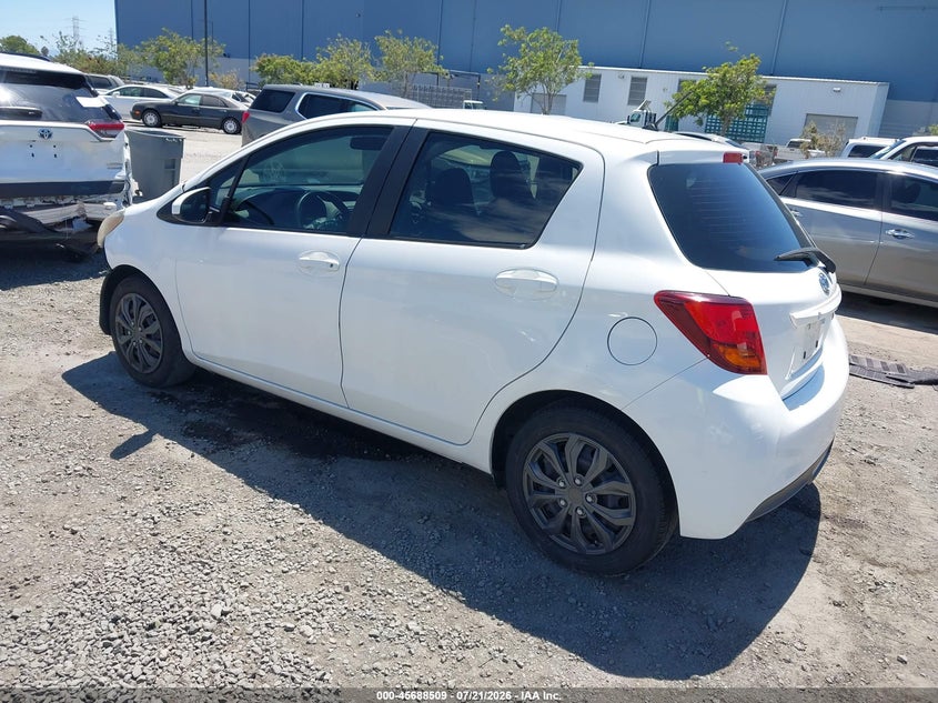 Vin: vnkktud3xfa023758, lot: 46187116, toyota yaris l 20153