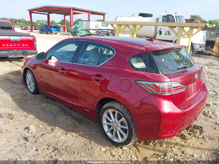 Vin: jthkd5bh5b2002765, lot: 46187125, lexus ct 200h premium 20113