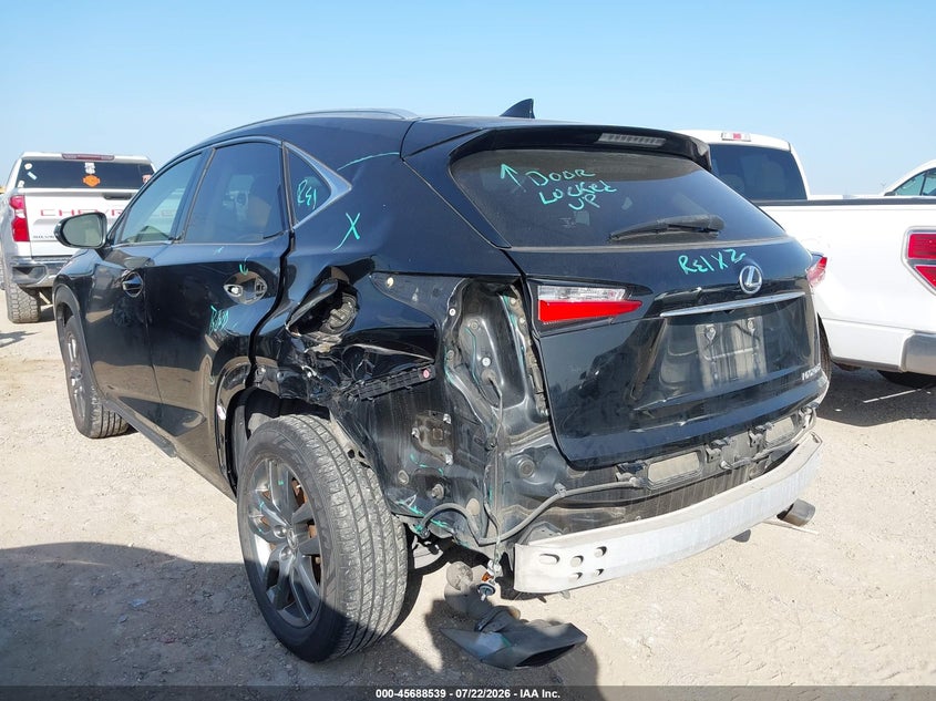 Vin: jtjbarbz6f2023959, lot: 46187146, lexus nx 200t 20153